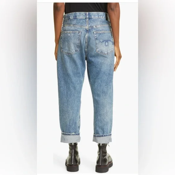 R13 crossover boyfriend jeans in Jasper - Picture 5 of 13